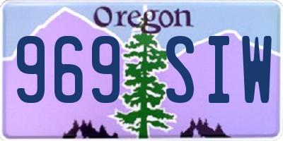 OR license plate 969SIW