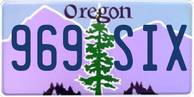 OR license plate 969SIX