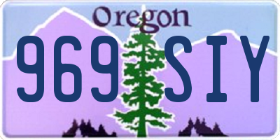 OR license plate 969SIY