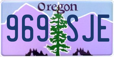 OR license plate 969SJE