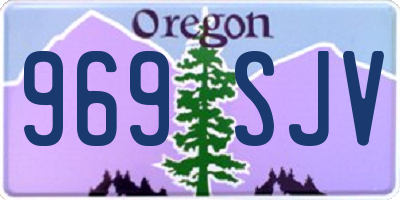 OR license plate 969SJV