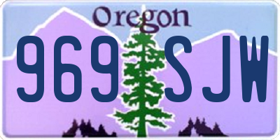 OR license plate 969SJW