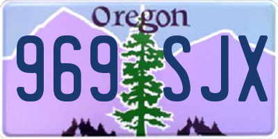 OR license plate 969SJX
