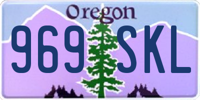 OR license plate 969SKL