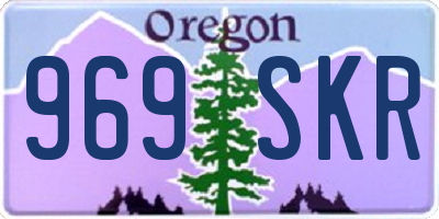 OR license plate 969SKR