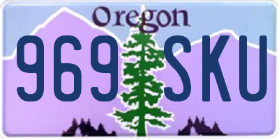 OR license plate 969SKU