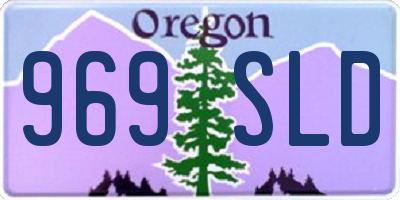 OR license plate 969SLD