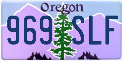 OR license plate 969SLF