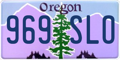 OR license plate 969SLO