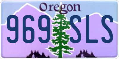 OR license plate 969SLS