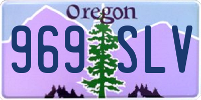 OR license plate 969SLV