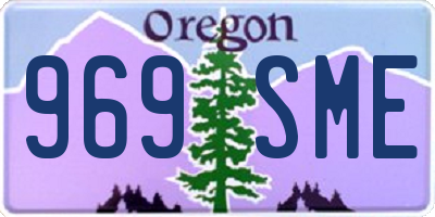 OR license plate 969SME