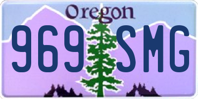 OR license plate 969SMG