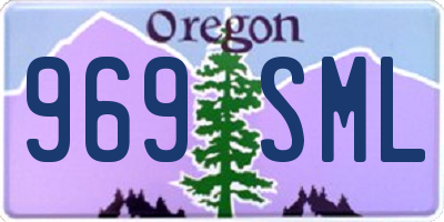 OR license plate 969SML