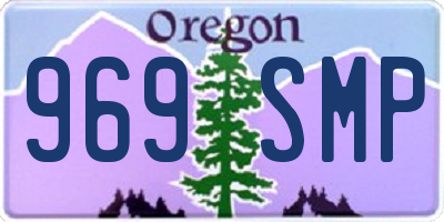 OR license plate 969SMP