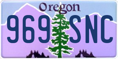 OR license plate 969SNC