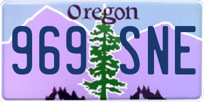 OR license plate 969SNE