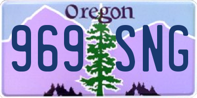 OR license plate 969SNG