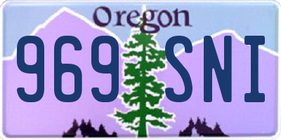 OR license plate 969SNI
