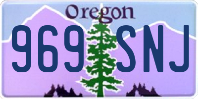 OR license plate 969SNJ
