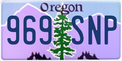OR license plate 969SNP