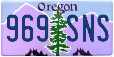 OR license plate 969SNS