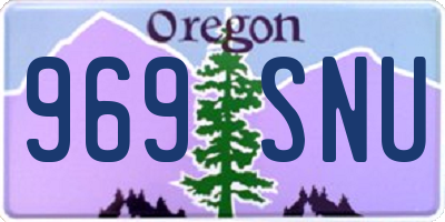 OR license plate 969SNU