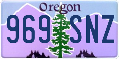 OR license plate 969SNZ