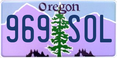 OR license plate 969SOL