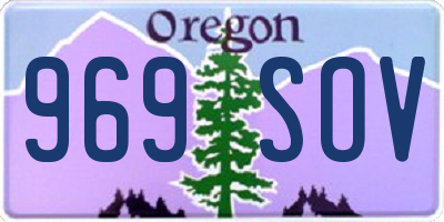 OR license plate 969SOV