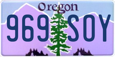 OR license plate 969SOY