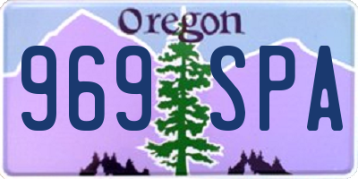 OR license plate 969SPA