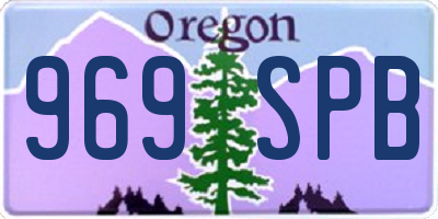 OR license plate 969SPB