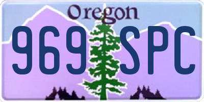 OR license plate 969SPC