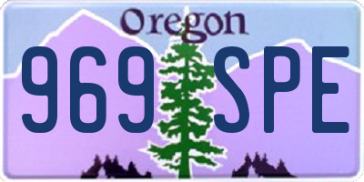 OR license plate 969SPE