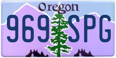 OR license plate 969SPG