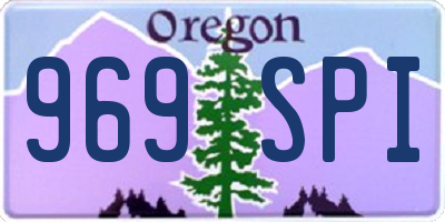 OR license plate 969SPI
