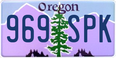 OR license plate 969SPK