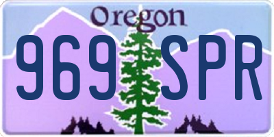 OR license plate 969SPR