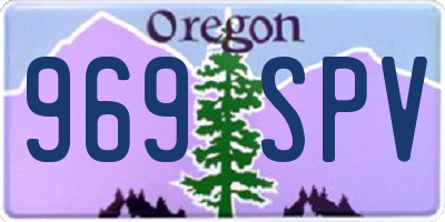 OR license plate 969SPV