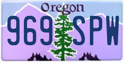 OR license plate 969SPW