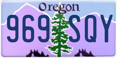 OR license plate 969SQY