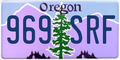 OR license plate 969SRF