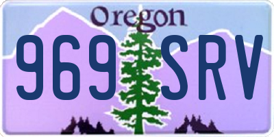 OR license plate 969SRV