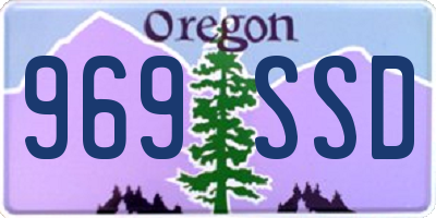 OR license plate 969SSD