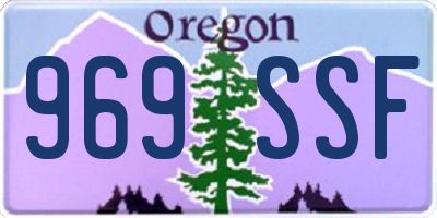OR license plate 969SSF