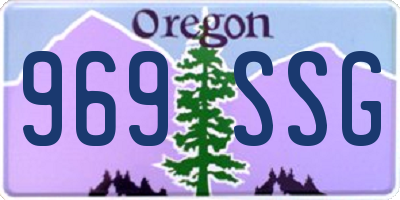 OR license plate 969SSG