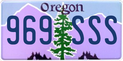 OR license plate 969SSS