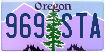 OR license plate 969STA