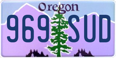OR license plate 969SUD